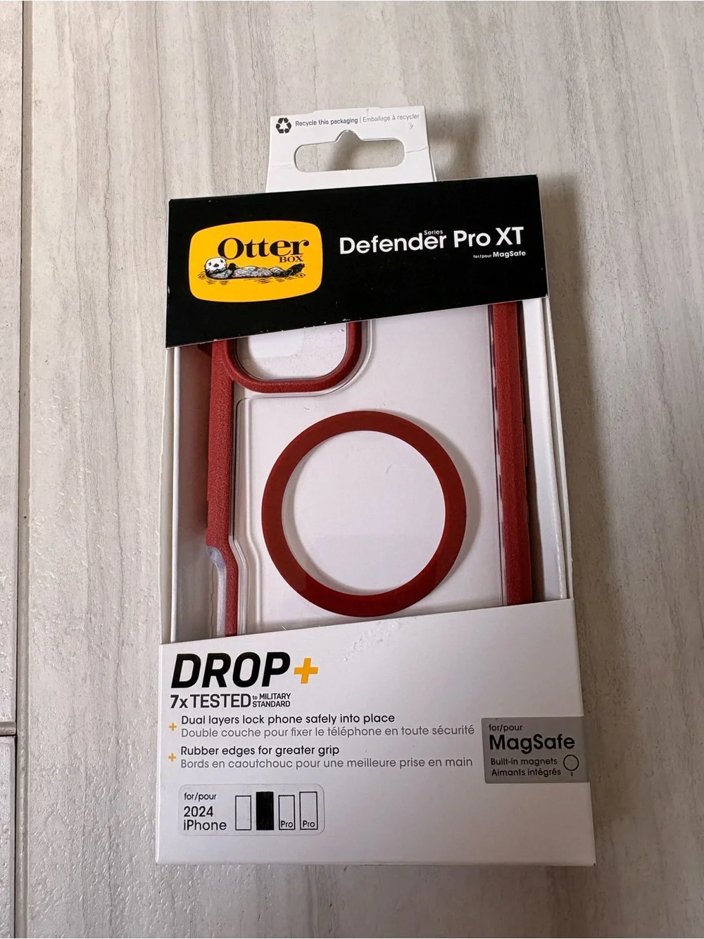 OtterBox Clear Defender Pro XT Series Case for iPhone 16 Plus - Brick Red NIB